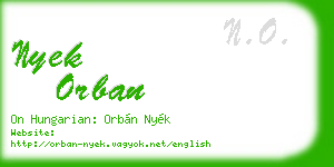 nyek orban business card
